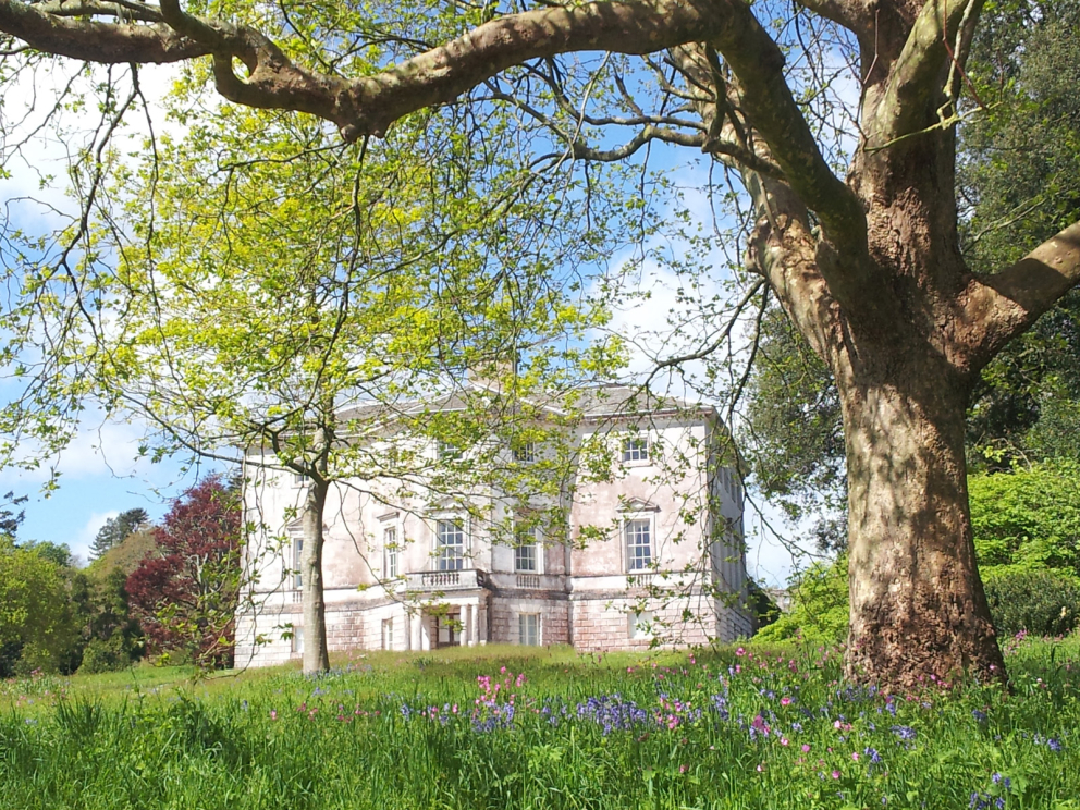 Sharpham House in Spring