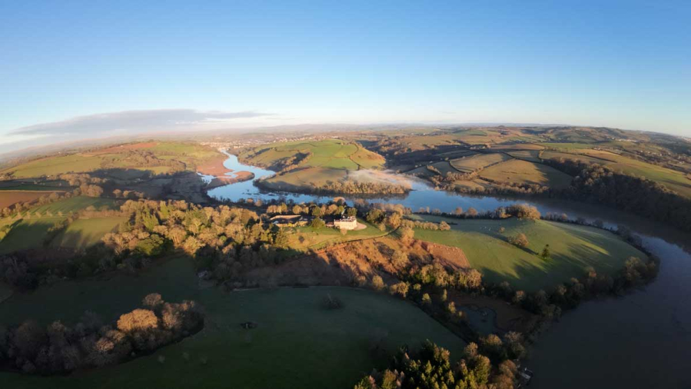 Sharpham House on the Sharpham Estate beside the River Dart