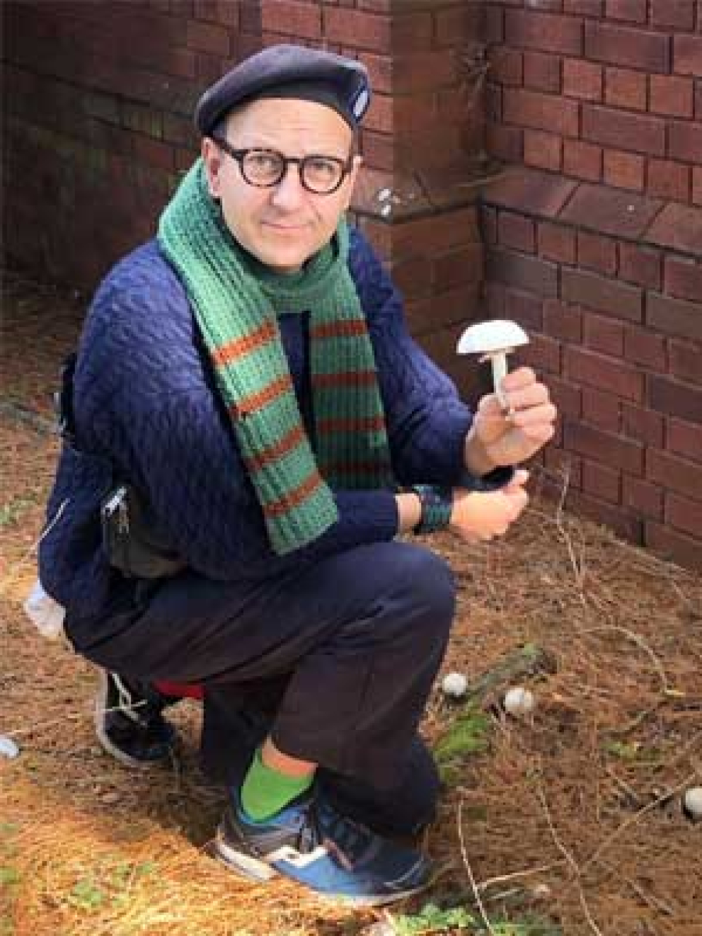 Fungi Quest leader Dr Christian Taylor at The Sharpham Trust