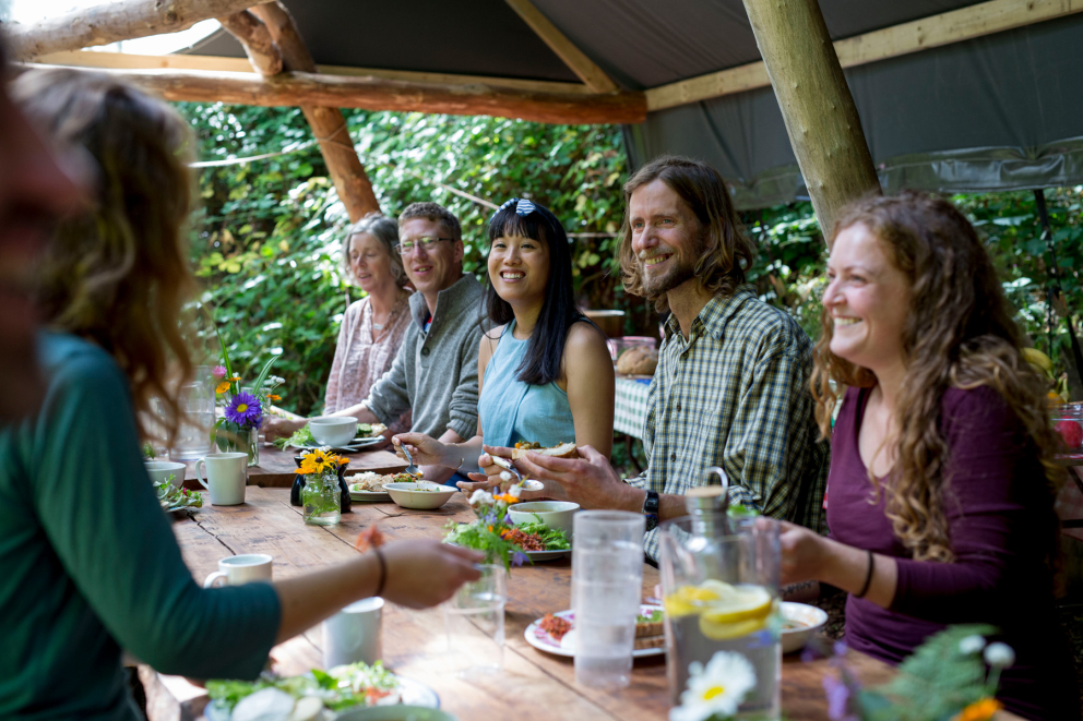 Food at the Woodland Campsite