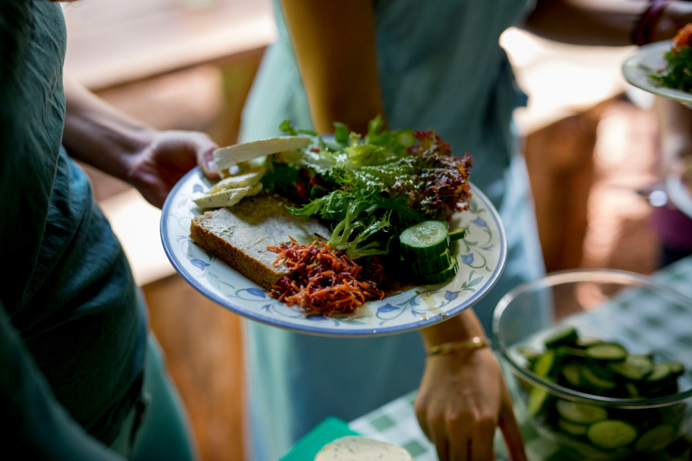 Food at the Woodland Campsite