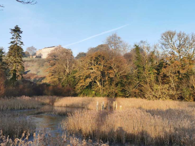 Sharpham House from the Reflecting Pool