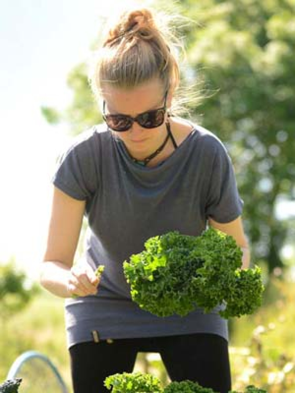 Luci Edwards, gardener at The Barn retreat centre at Sharpham