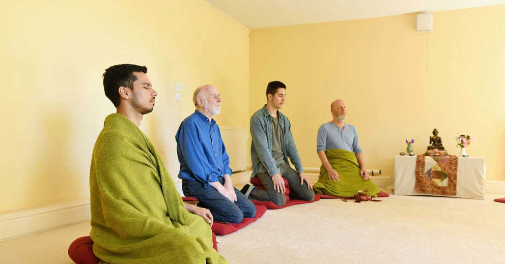 Buddhist meditation retreat for men at The Barn at The Sharpham Trust