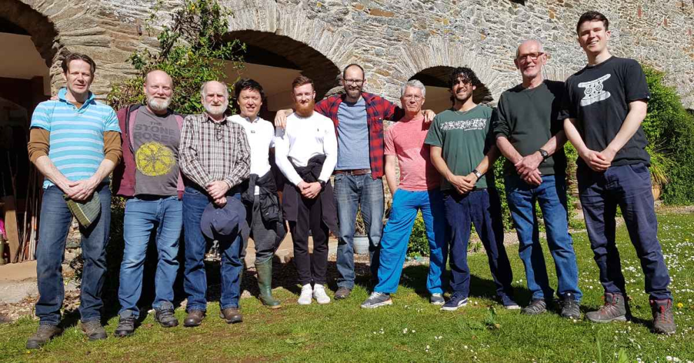 Retreatants on our Sharpham Trust meditation and mindfulness retreat for men at The Barn - Being in Brotherhood