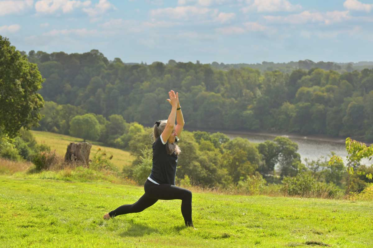 Yoga in nature meditation retreats at The Sharpham Trust