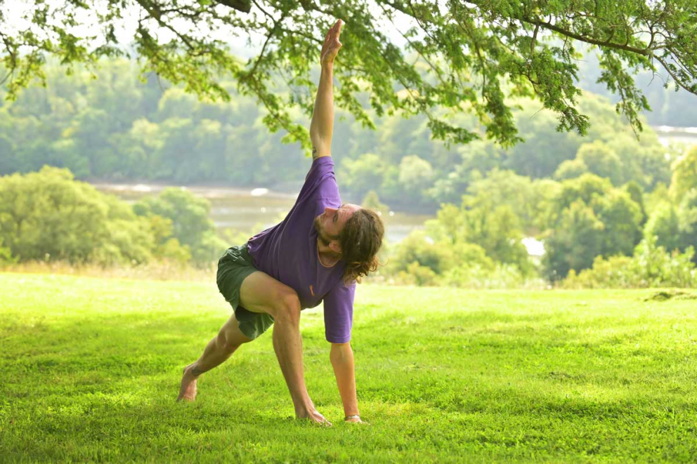 Yoga in nature meditation retreats at The Sharpham Trust