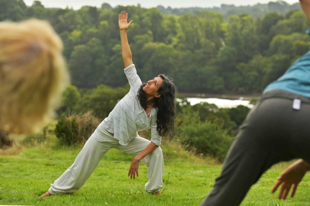 Yoga in nature meditation retreats at The Sharpham Trust