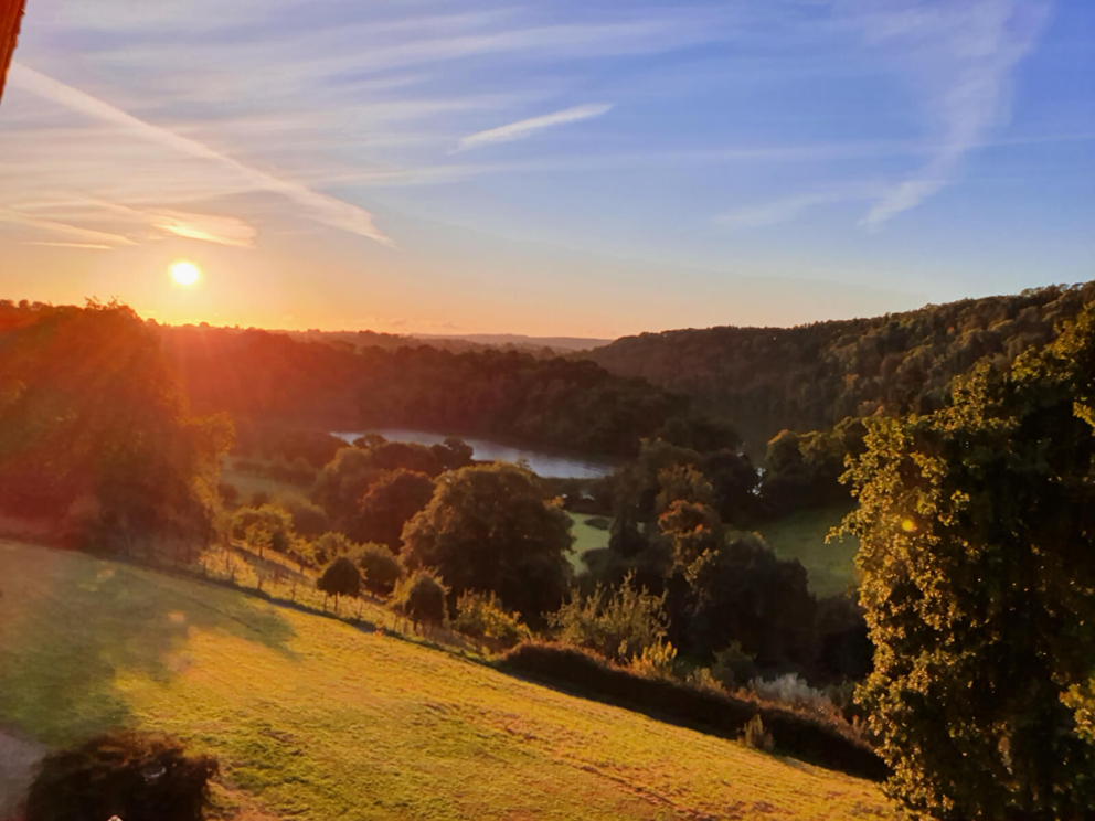 Sharpham Retreats in Autumn