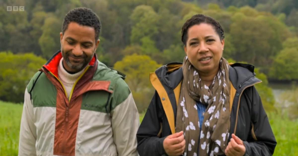 Sean Fletcher & Margherita Taylor, presenters of BBC Countryfile, on our South Lawn