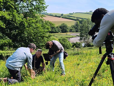 Filming at Sharpham for the BBC's Escape to the Country property programme