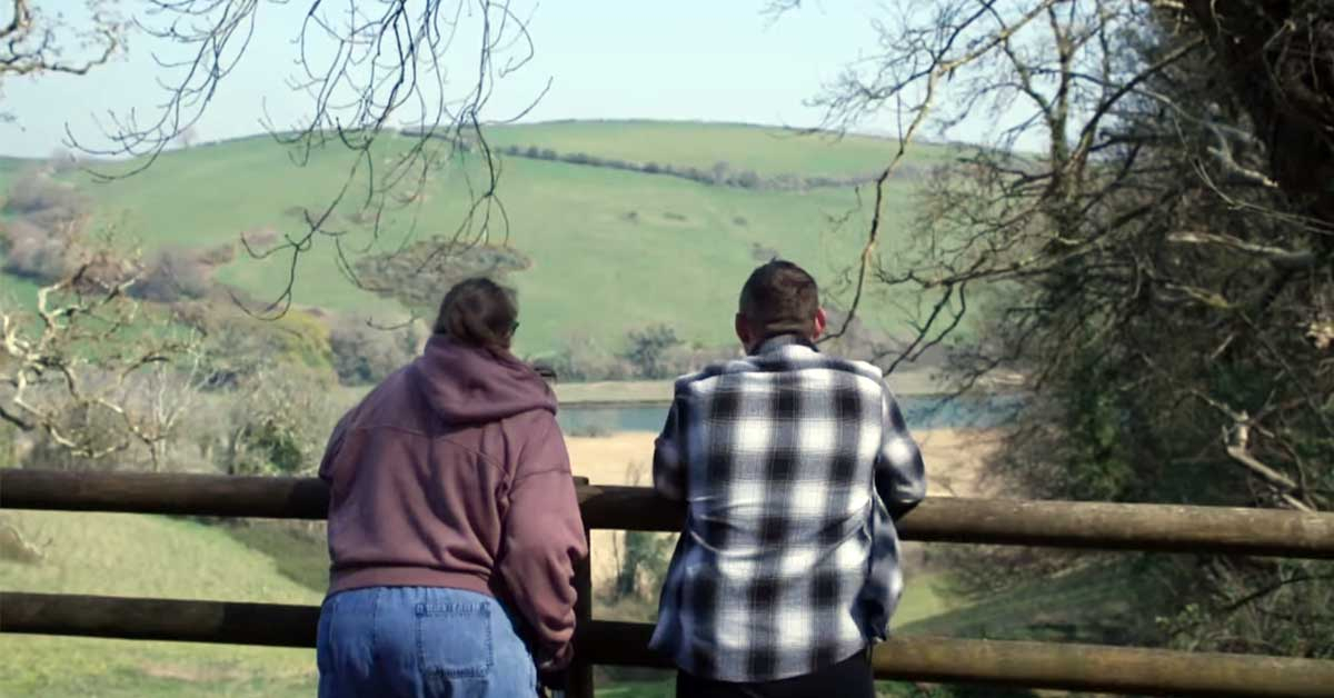 Participants in Channel 4's oral history project, filmed at Lower Sharpham Farm