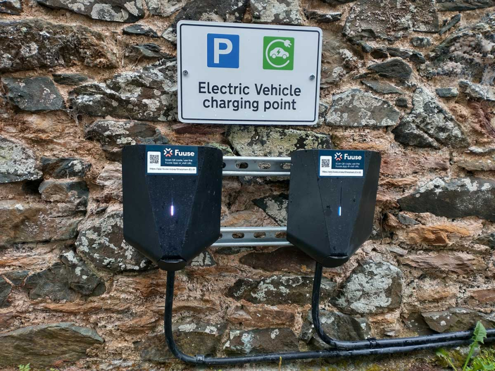 Electric vehicle charging facilities now installed at The Sharpham Trust