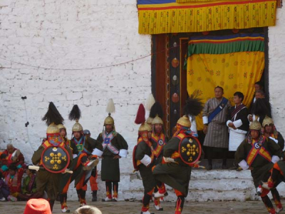 Paro Dance Festival - witnessed by Sharpham Trust Director Julian Carnell on his visit to Bhutan
