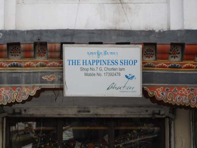 The Happiness Shop - witnessed by Sharpham Trust Director Julian Carnell on his visit to Bhutan