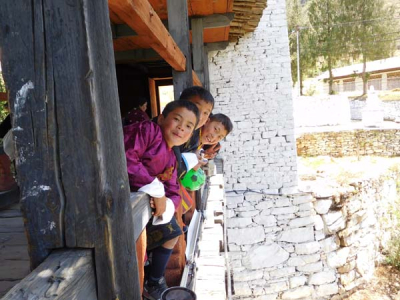 Young Bhutanese people - witnessed by Sharpham Trust Director Julian Carnell on his visit to Bhutan