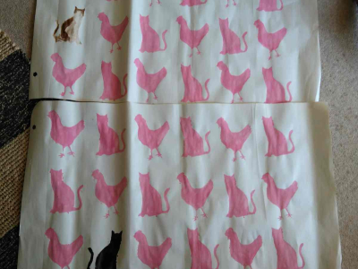 Nimbus (and Cirrus) depicted on home-made wrapping paper