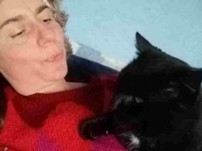 Former Barn coordinator Holly shares a moment with Nimbus