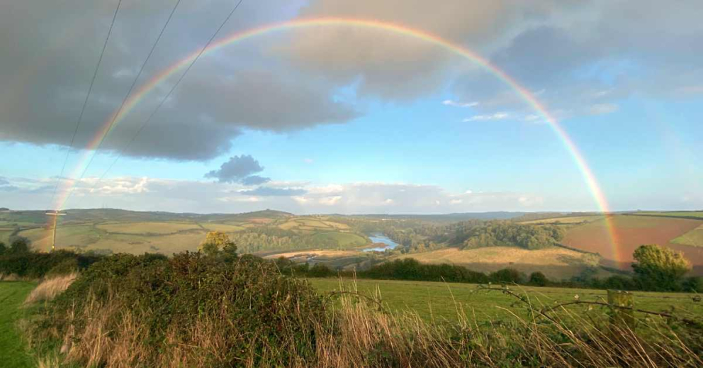 Rainbow right over the River Dart