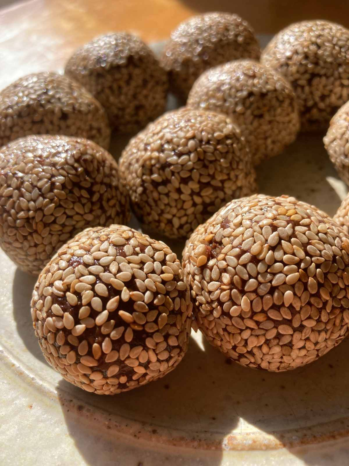 Tahini cacao balls - gluten-free & vegan and made in Sharpham House's kitchens