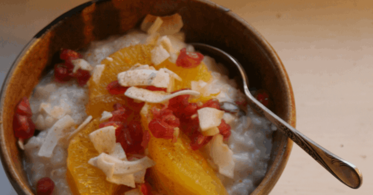 Coconut rice porridge | Recipe | The Sharpham Trust