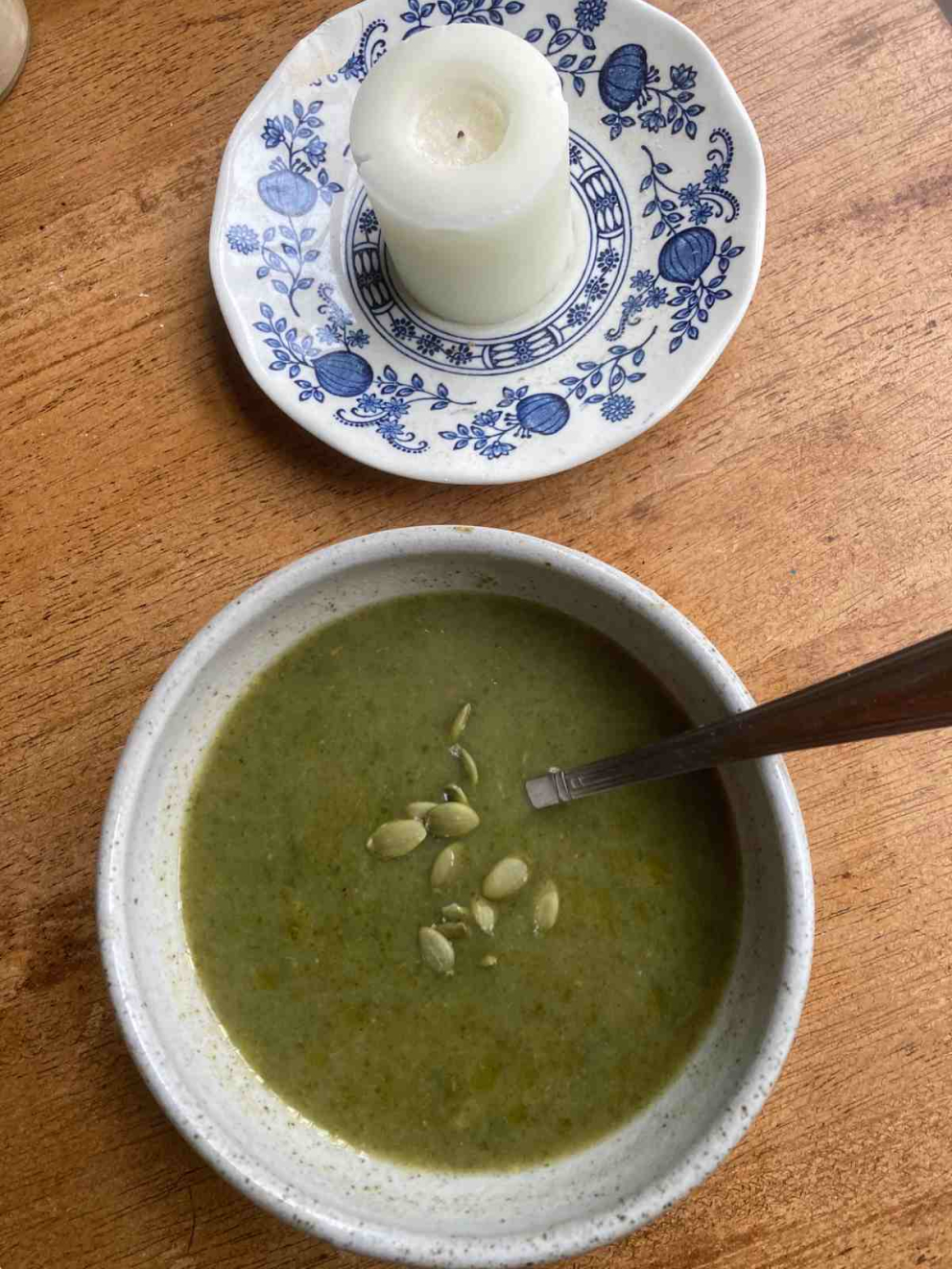 Foraged nettle soup - a recipe by Sharpham House cook Sybille Pouzet