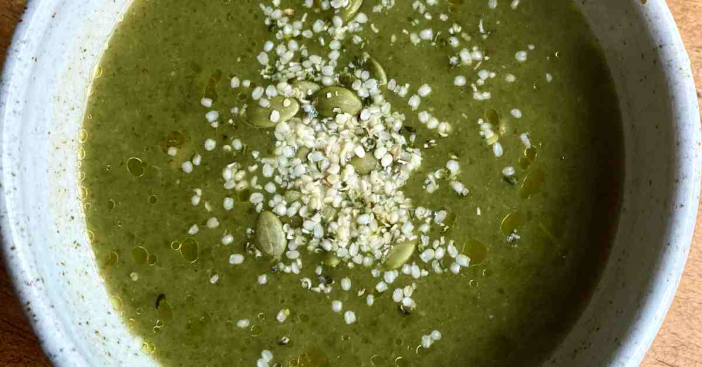 Foraged nettle soup - a recipe by Sharpham House cook Sybille Pouzet