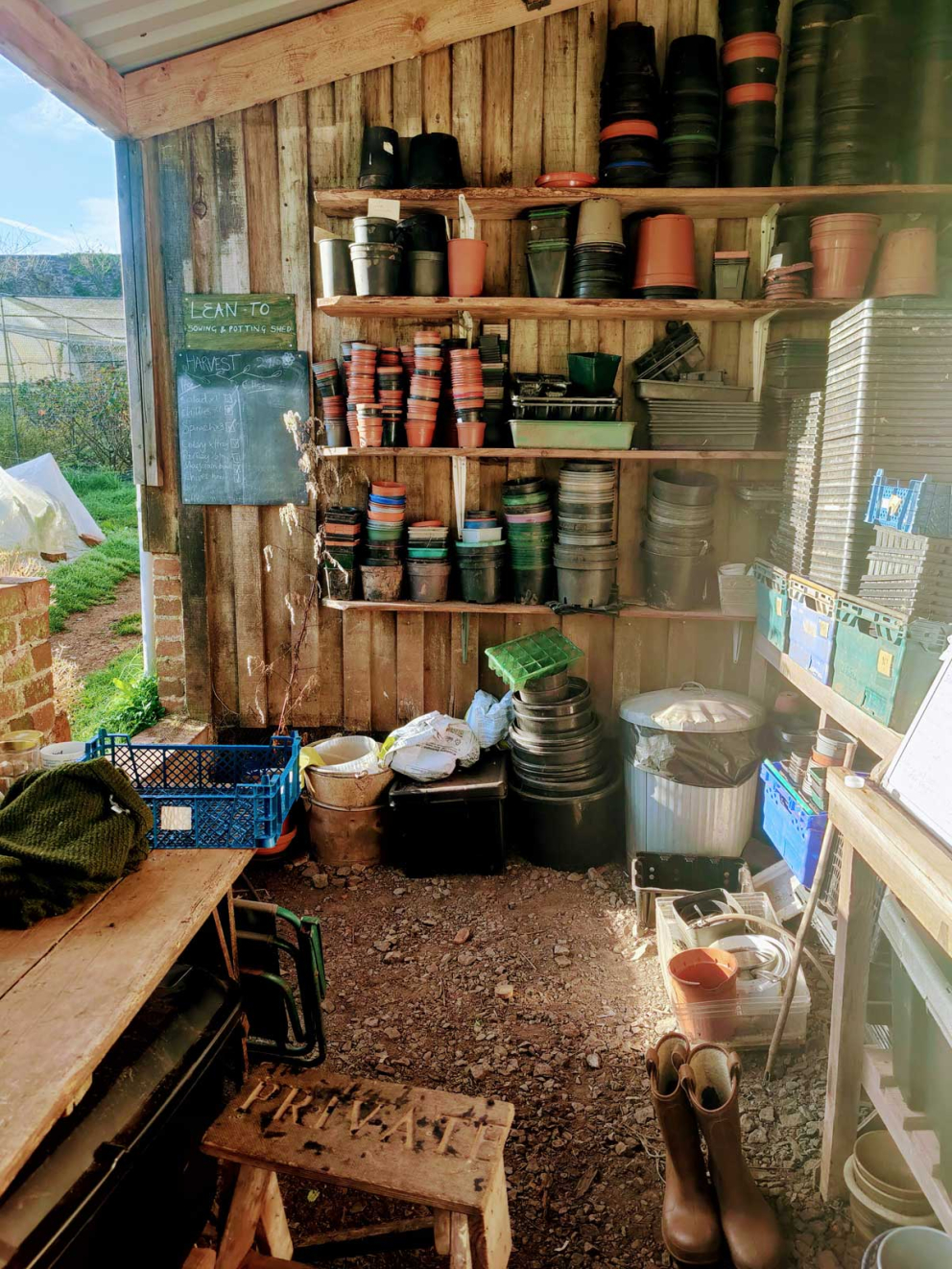 Inside the shed, by retreatant Katie