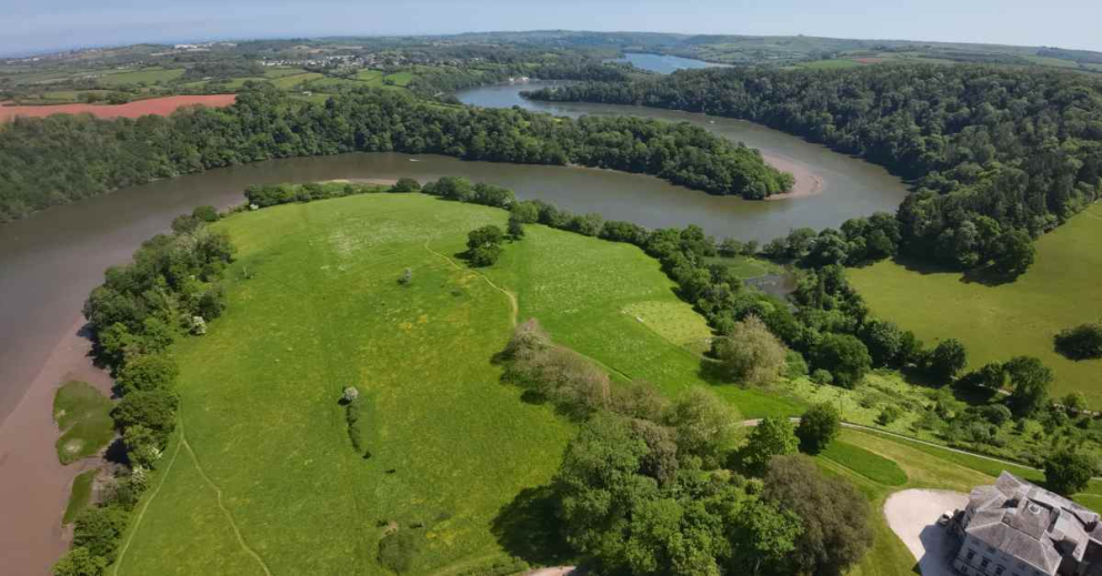 Saltmarsh to the left of Sharpham Point