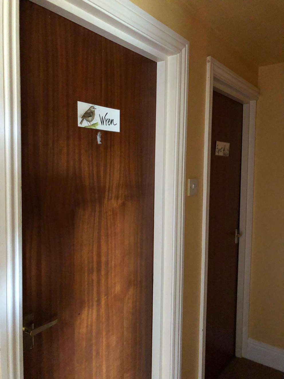 New room labels designed by artist and Barn retreatant Karen