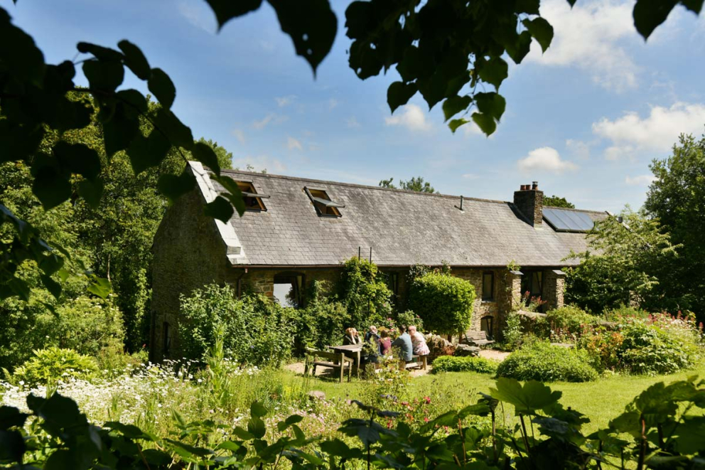 The Barn meditation retreat centre at The Sharpham Trust in Devon