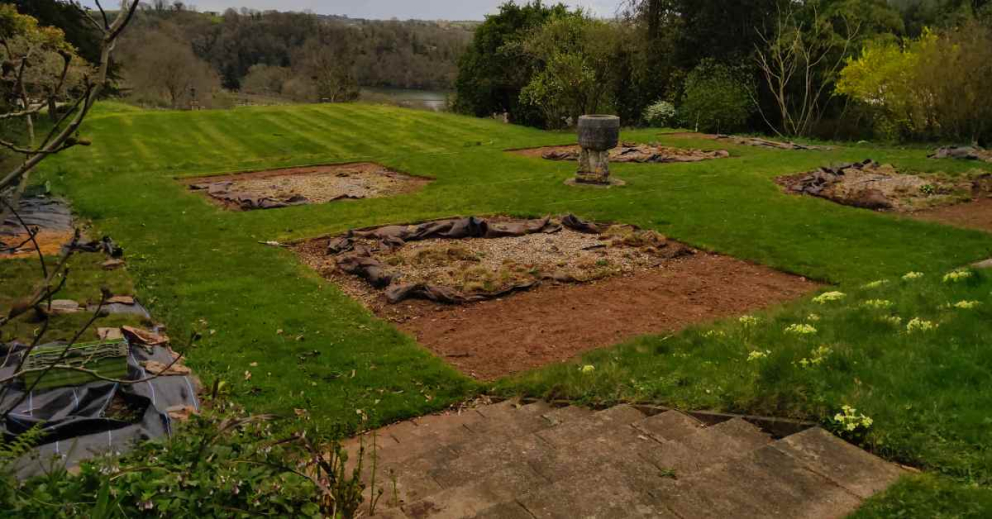 The Percy Cane gardens as the renovation begins - April 2021