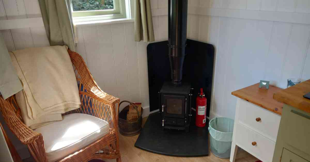 The Hermitage solo solitary retreat venue at The Sharpham Trust - interior