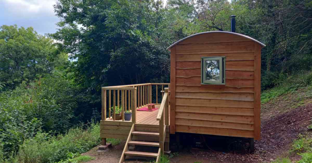 The Hermitage solo solitary retreat venue at The Sharpham Trust - exterior