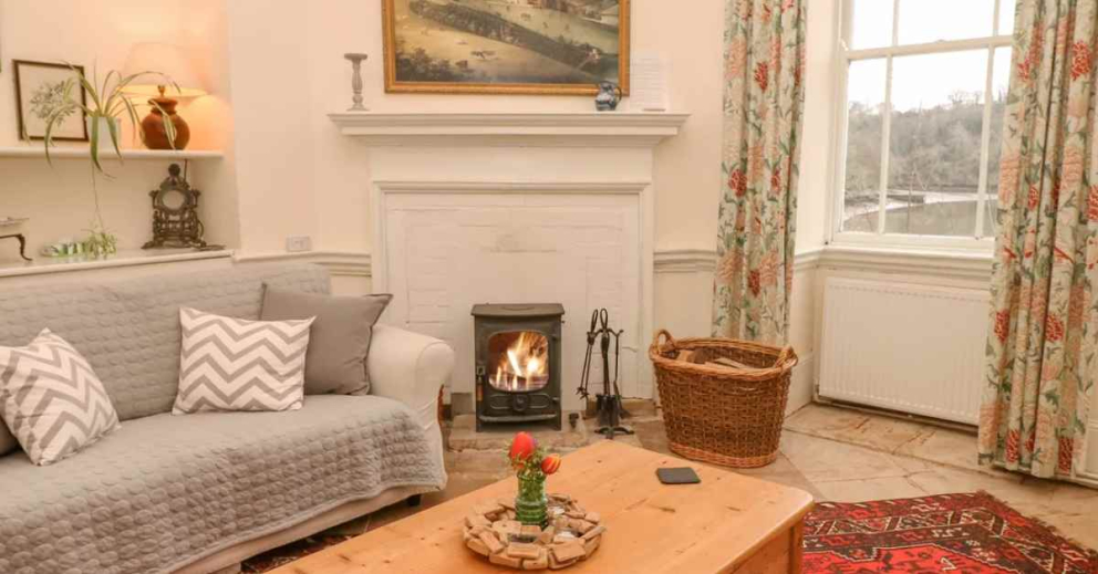 The sitting room within The Bathing House