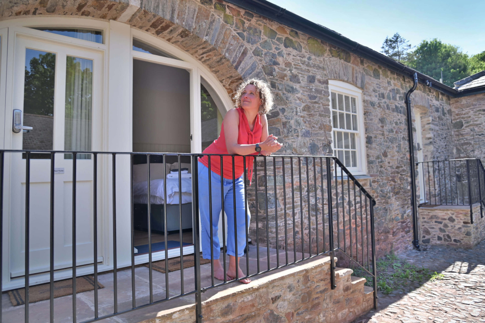 The Coach House Exterior at Sharpham